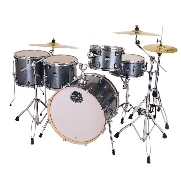 Mapex Mars Birch 22'' 5pc Crossover Drum Kit w/Cymbals, Twilight Sparkle
