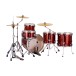 Mapex Mars Birch 22'' 5pc Crossover Drum Kit w/Cymbals, Blood Orange Sparkle