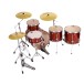 Mapex Mars Birch 22'' 5pc Crossover Drum Kit w/Cymbals, Blood Orange Sparkle