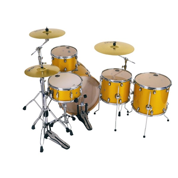 Mapex Mars Birch 22'' 5pc Crossover Drum Kit w/Cymbals, Sunflower Sparkle