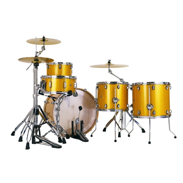 Mapex Mars Birch 22'' 5pc Crossover Drum Kit w/Cymbals, Sunflower Sparkle