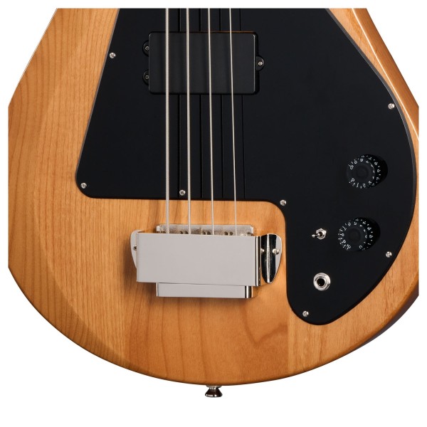 Epiphone Grabber Bass Inspired by Gibson, Natural - bridge and pickup