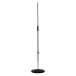 K&M 26010 Round Base Floor Microphone Stand, Nickel
