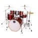 Mapex Mars Birch 22'' 5pc Drum Kit w/Cymbals, Blood Orange Sparkle