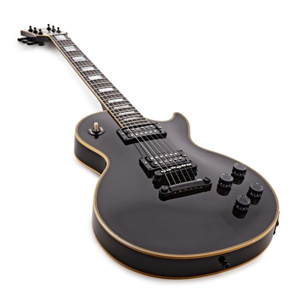 Gibson Custom Limited Edition Murphy Lab Kirk Hammett 1989 Les Paul Custom, Ebony - Ex Demo - angled shot