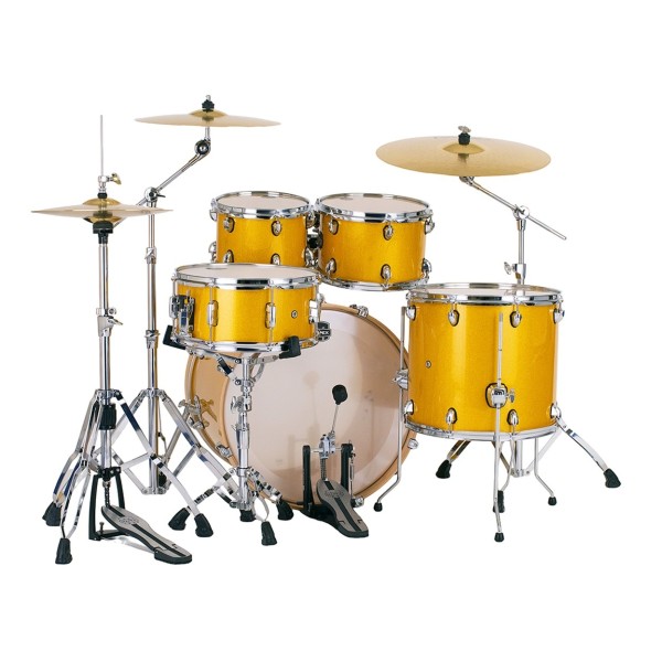 Mapex Mars Birch 22'' 5pc Drum Kit w/Cymbals, Sunflower Sparkle