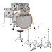 Sonor AQ2 20'' 5pc Drum Kit With Hardware & Throne, White Pearl