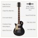 New Jersey Select Left Handed Electric Guitar by Gear4music, Black
