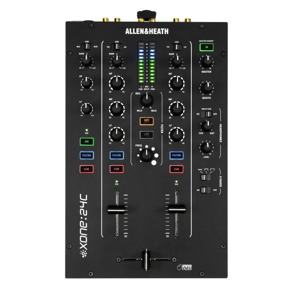 Allen & Heath Xone:24C DJ Mixer with Soundcard, Short Plugs