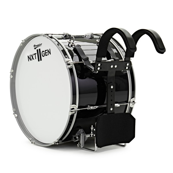 Premier NXT GEN Marching 22" x 14" Drum Corps Bass Drum, Black