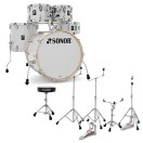 Sonor AQ2 22'' 5pc Drum Kit With Hardware & Throne, White Pearl