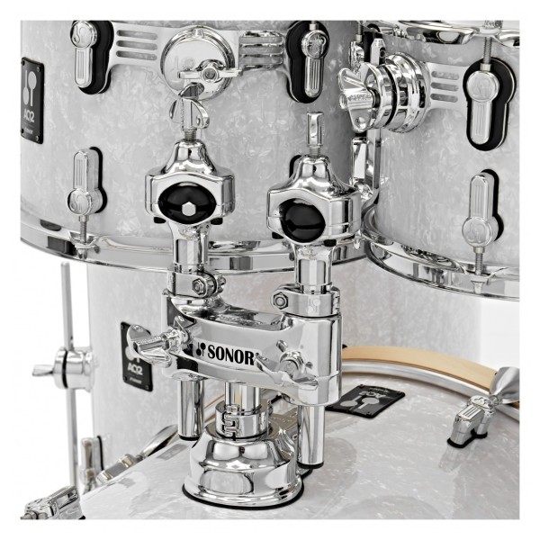 Sonor AQ2 22'' 5pc Drum Kit With Free Hardware & Throne, White Pearl