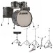 Sonor AQ2 22'' 5pc Drum Kit With Hardware & Throne, Titanium Quartz