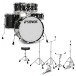 Sonor AQ2 22'' 5pc Drum Kit With Free Hardware & Throne, Transparent Black