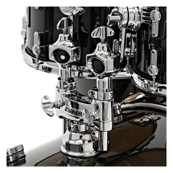 Sonor AQ2 22'' 5pc Drum Kit With Free Hardware & Throne, Transparent Black
