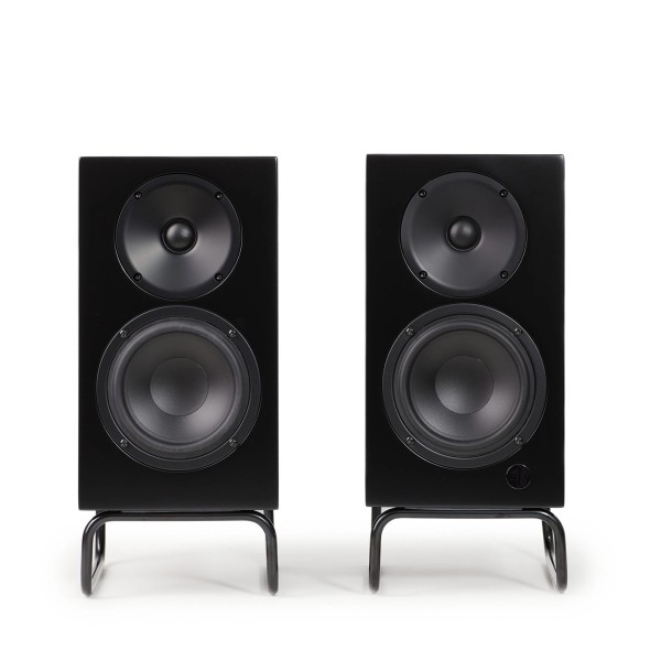 ELAC Designer Series Debut ConneX Adsum Active Bookshelf Speakers (Pair), Black 0 front no grille 