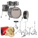 Sonor AQ2 20'' 5pc Complete Drum Kit With Free Hardware & Throne, Titanium Quartz