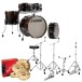 Sonor AQ2 20'' 5pc Complete Drum Kit With Hardware & Throne, Brown Fade