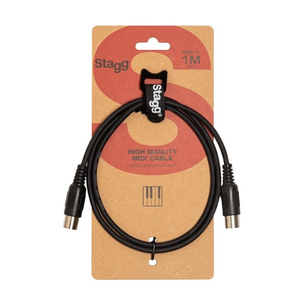 Stagg SMD1 E Moulded MIDI Cable 1m/3ft - Main