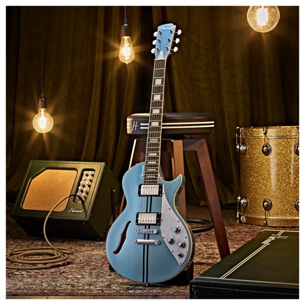 Hartwood Speedway Electric Guitar, Blue Suede