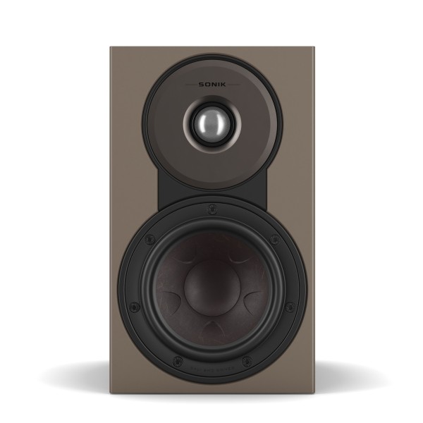 DALI Sonik 1 Bookshelf Speakers, Walnut front sq 