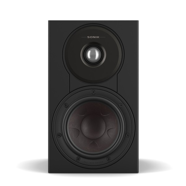DALI Sonik 1 Bookshelf Speakers, Black Ash - front 