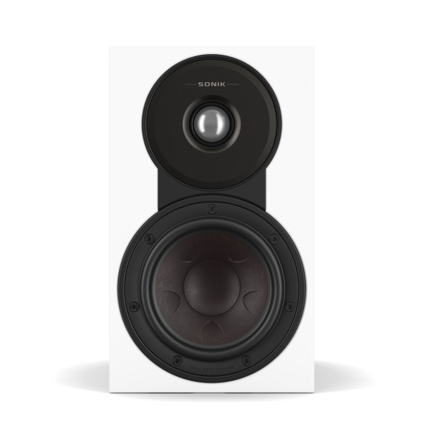 DALI Sonik 1 Bookshelf Speakers, White - front 