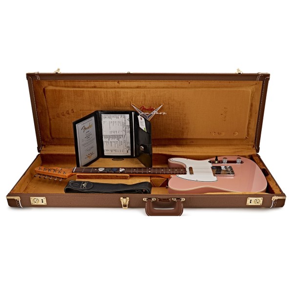 Fender Custom Shop 1960 Telecaster Custom DLX Closet Classic, Aged Shell Pink - case interior 