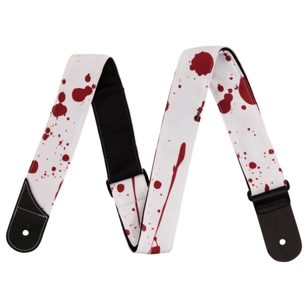 Jackson Splatter Strap, White and Red, 2"