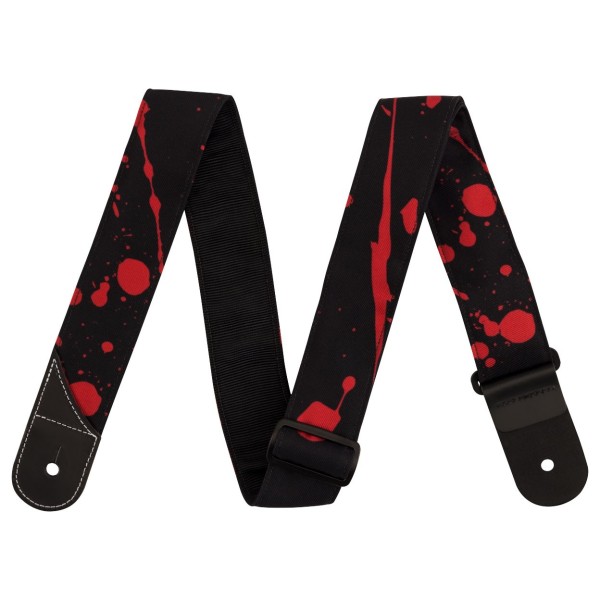 Jackson Splatter Strap, Black and Red, 2"
