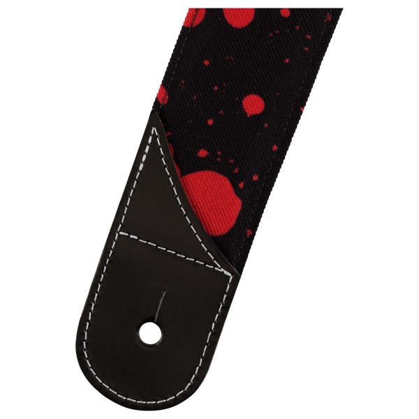 Jackson Splatter Strap, Black and Red, 2" - strap end