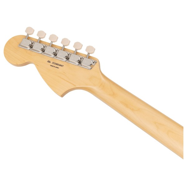 Fender Made in Japan Traditional 70s Mustang, Candy Apple Red - back of headstock