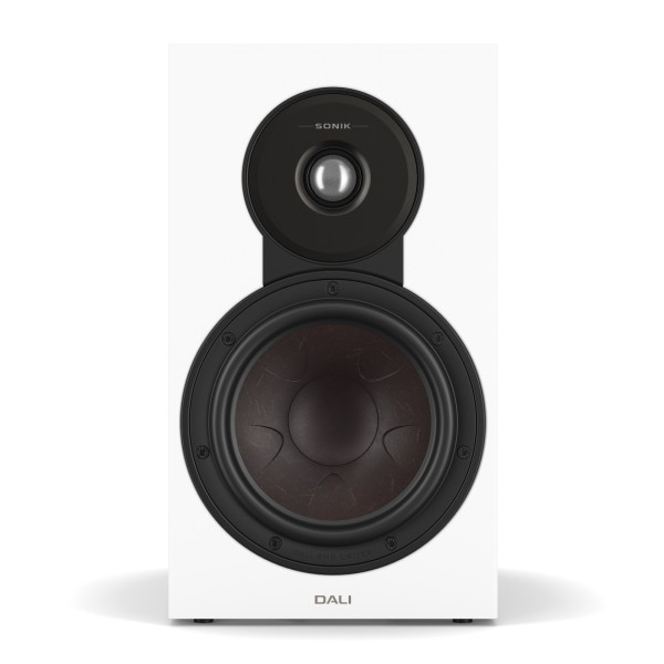 DALI Sonik 3 Bookshelf Speakers, White - front 