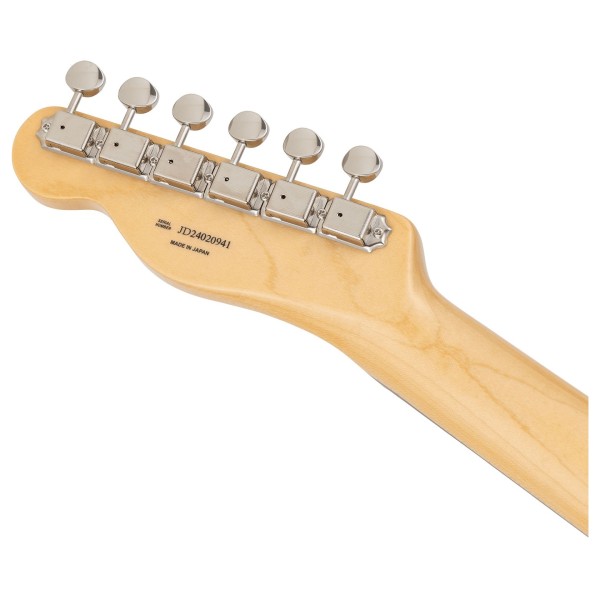 Fender Made in Japan Traditional 2025 Collection 60s Telecaster, Competition Black / 3-C Sunburst - back of headstock
