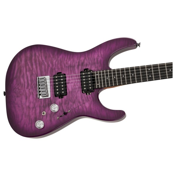 Charvel Pro-Mod Plus DK24 HH HT EB QM, Violet Radiance - body