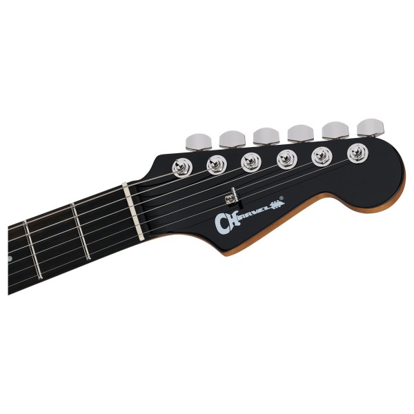 Charvel Pro-Mod Plus DK24 HH 2PT EB, Raven Black - headstock