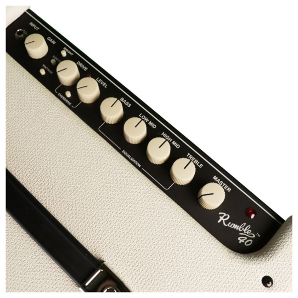 Fender Limited Edition Rumble 40 (V3), Ivory - controls