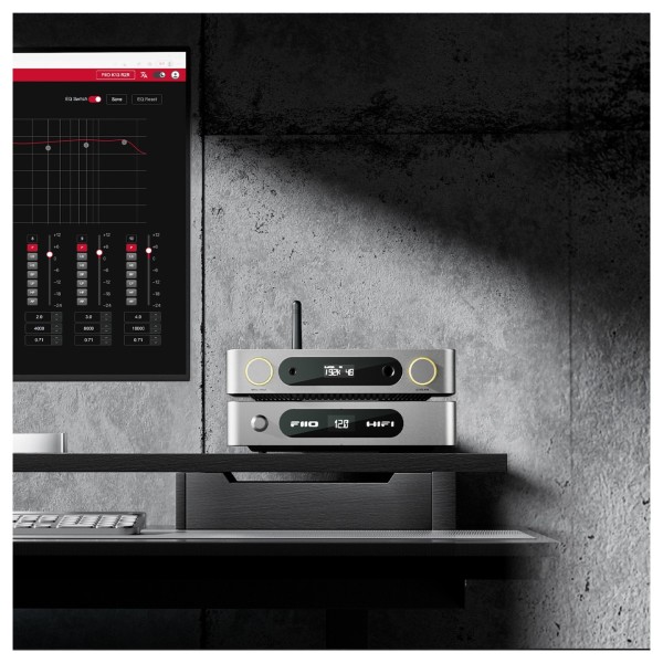FIIO K13 Compact Desktop R2R architecture DAC and Headphone Amplifier, Silver ls 1