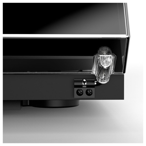 Pro-Ject Debut Carbon Evo Turntable, Satin Black - Detail image of dust cover hinge