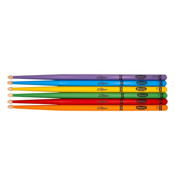 Zildjian X Crayola, 6 Kids Drumsticks & Practice Pad