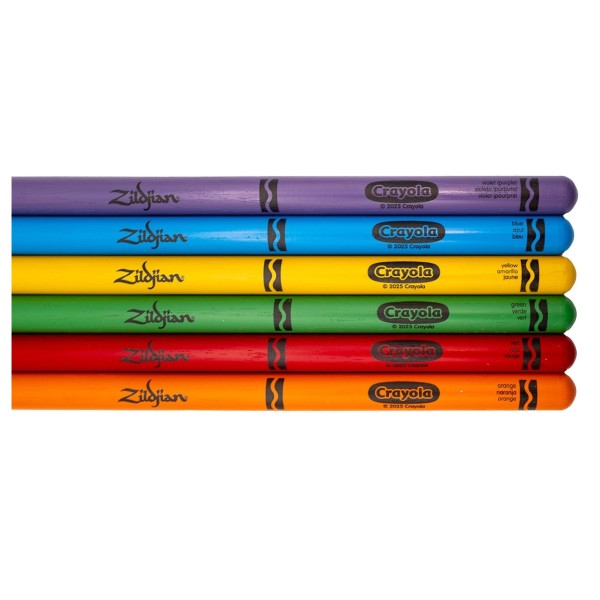 Zildjian X Crayola, 6 Kids Drumsticks & Practice Pad