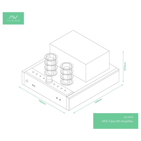 AVCOM Tube HiFi Amplifier with Bluetooth