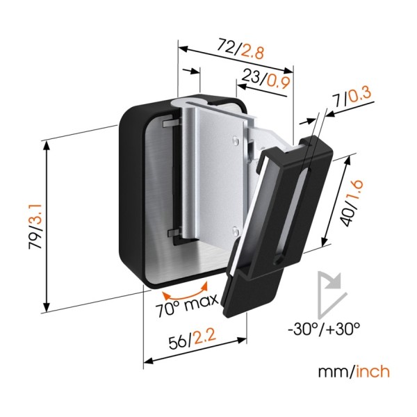Vogels SOUND 3200 Black Universal Speaker Wall Bracket (Single)