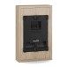DALI Sonik On-Wall Speaker, Natural Oak rear angle 