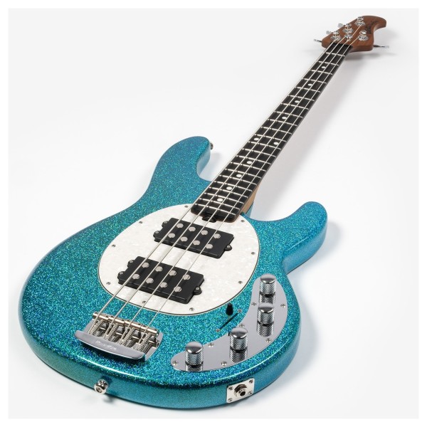 Music Man StingRay Special HH, Anomalous Green - angled shot