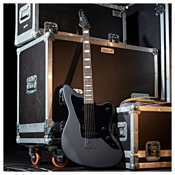 G4M 638 Baritone Electric Guitar, Blackout at Gear4music
