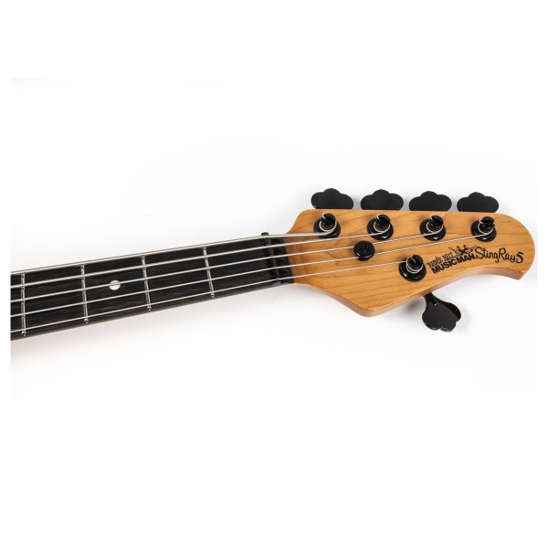 Music Man StingRay Special 5, Mean Blue Burst - headstock