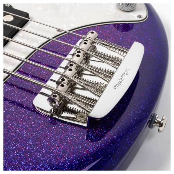 Music Man StingRay Special 5, Violet Sparkle Burst - bridge