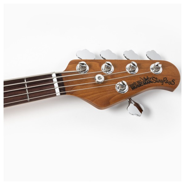 Music Man StingRay Special 5, Violet Sparkle Burst - headstock