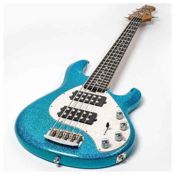 Music Man StingRay Special 5 HH, Anomalous Green - angled shot
